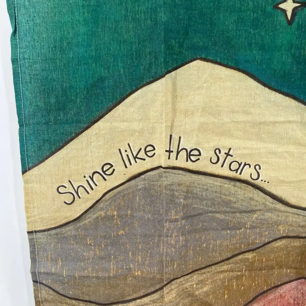 PRIMITIVES BY KATHY Desert Dish Towel Shine Like Stars 100% Cotton 18
